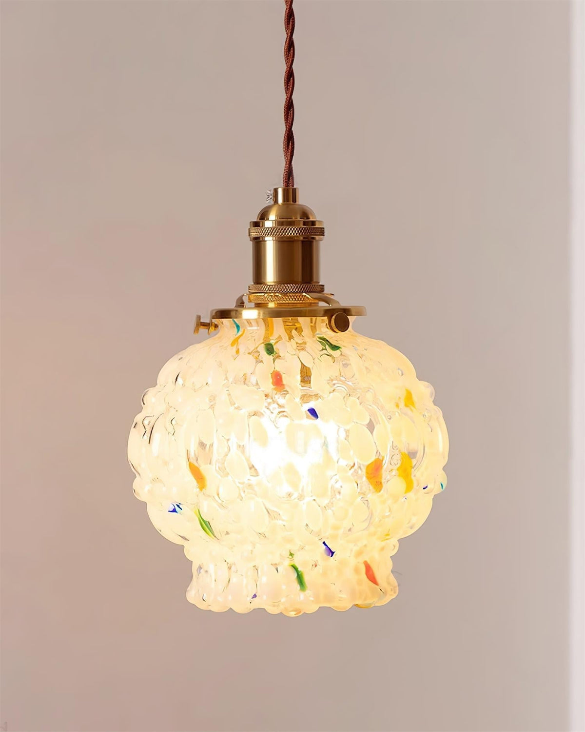 Jovik Lampe Suspendue en Verre Texturé - Neutralighting