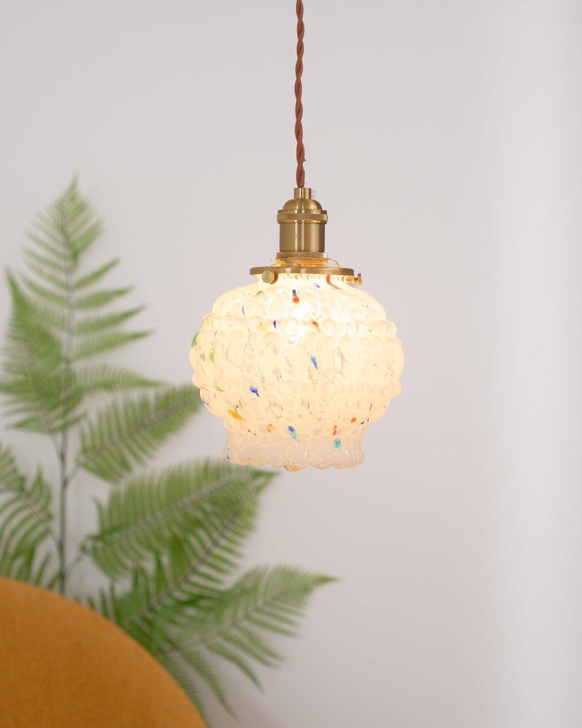 Jovik Lampe Suspendue en Verre Texturé - Neutralighting