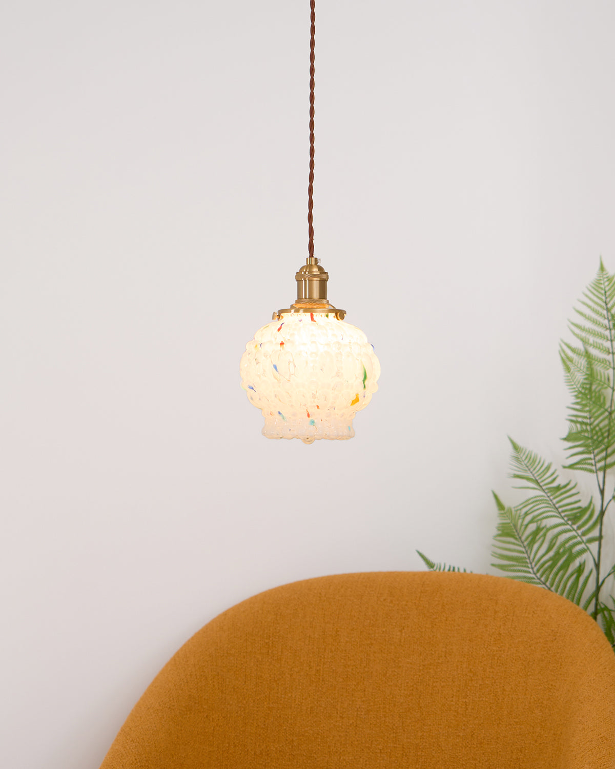 Jovik Lampe Suspendue en Verre Texturé - Neutralighting