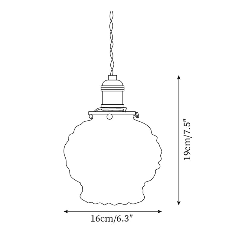 Jovik Lampe Suspendue en Verre Texturé - Neutralighting