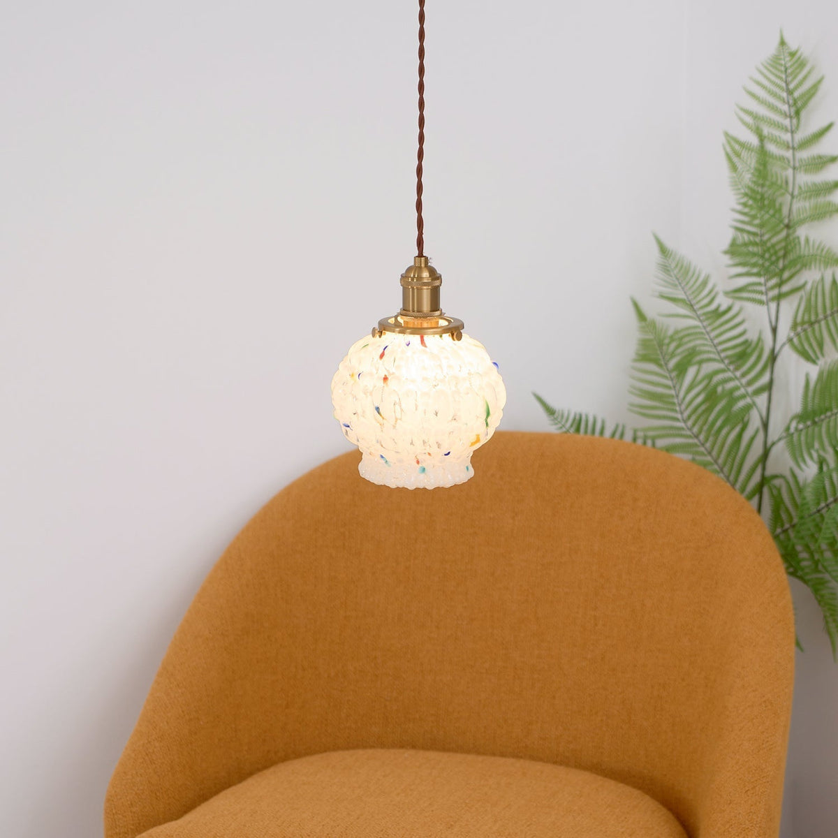 Jovik Lampe Suspendue en Verre Texturé - Neutralighting