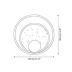 Ritta Applique Murale Travertin Cadre Circulaire en Bois - Neutralighting