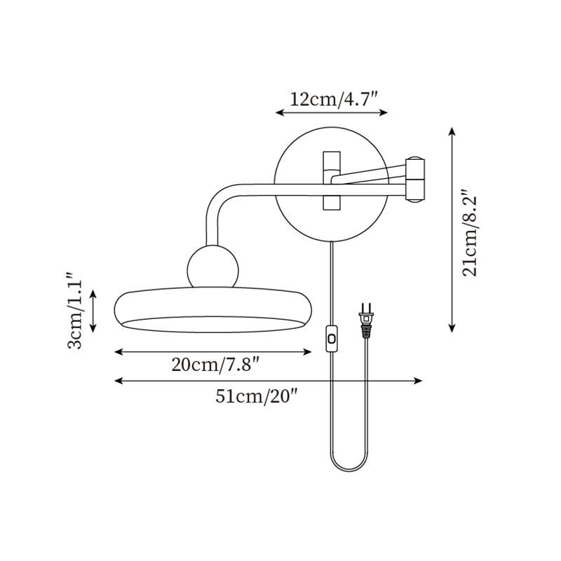 Arden Adjustable Plug-In Wall Lamp - Neutralighting