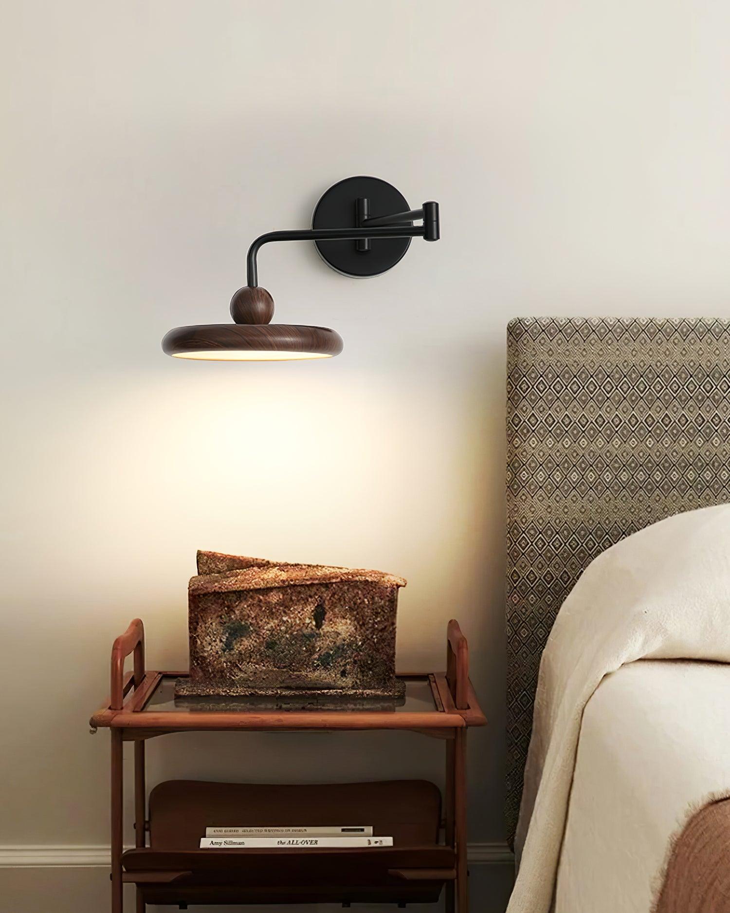 Kenshika Bois Disque Noir Applique Lumière - Neutralighting
