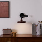 Kenshika Bois Disque Noir Applique Lumière - Neutralighting