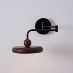 Kenshika Bois Disque Noir Applique Lumière - Neutralighting