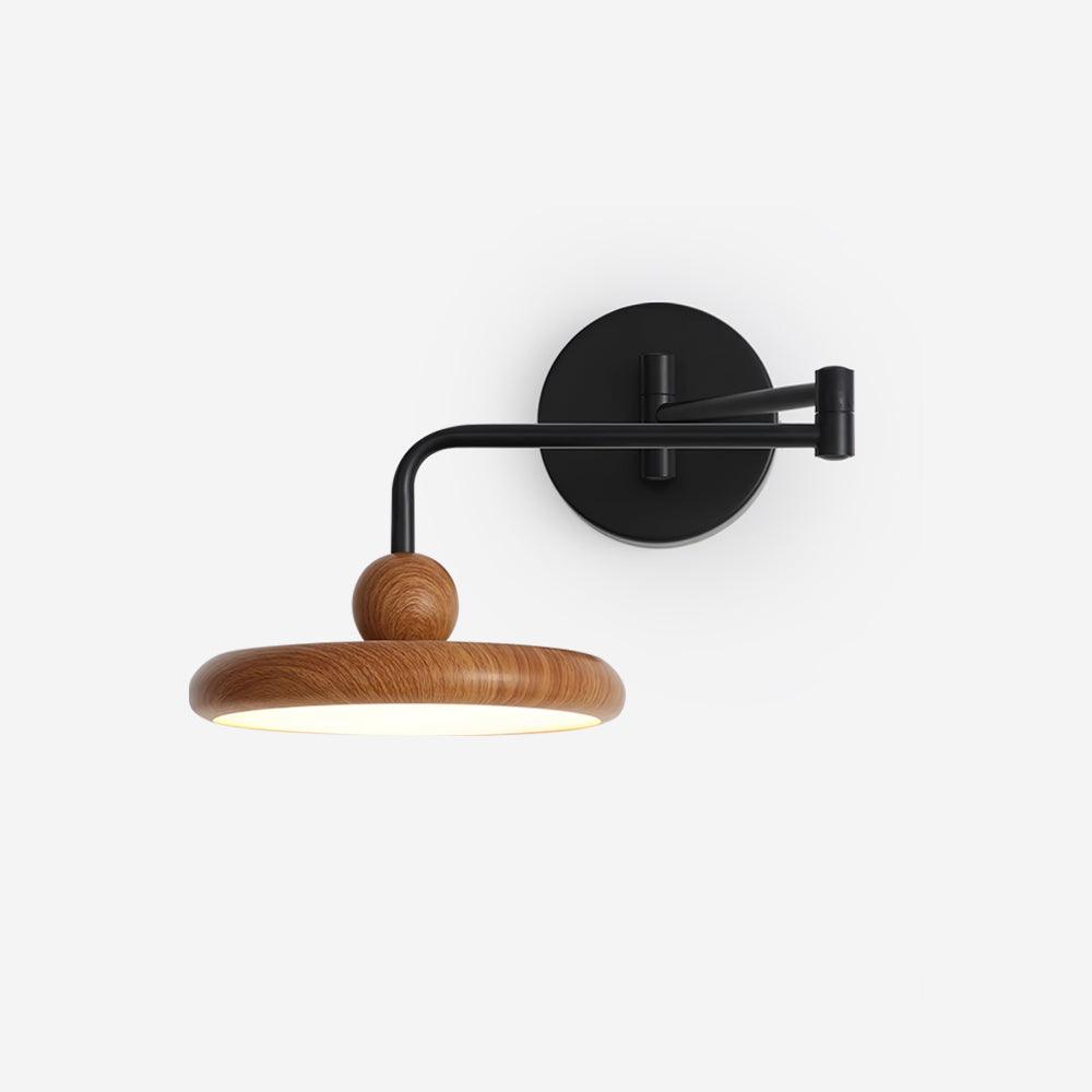 Kenshika Bois Disque Noir Applique Lumière - Neutralighting