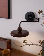 Kenshika Bois Disque Noir Applique Lumière - Neutralighting