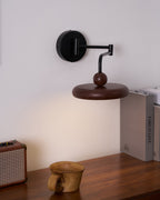 Kenshika Bois Disque Noir Applique Lumière - Neutralighting