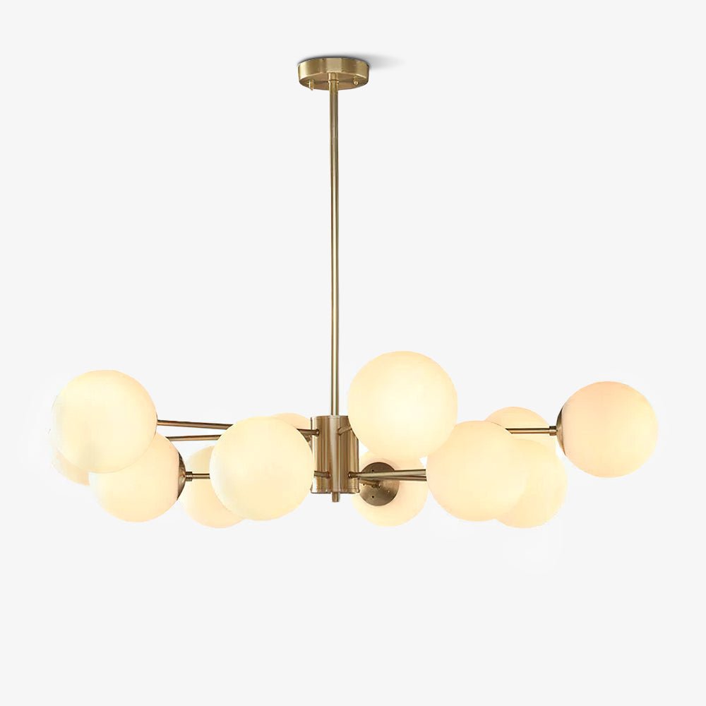 Lustra Chandelier en Laiton Verre Opale - Neutralighting