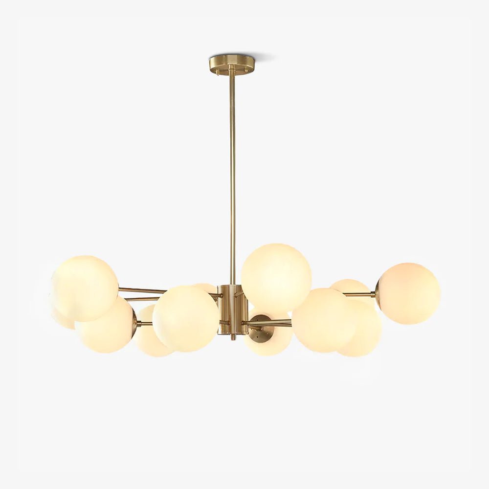 Lustra Chandelier en Laiton Verre Opale - Neutralighting