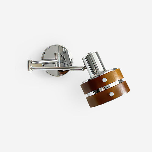 Flare Applique Murale Chrome Bois Mid-Century - Neutralighting