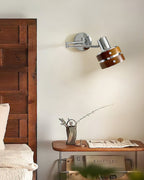 Flare Applique Murale Chrome Bois Mid-Century - Neutralighting
