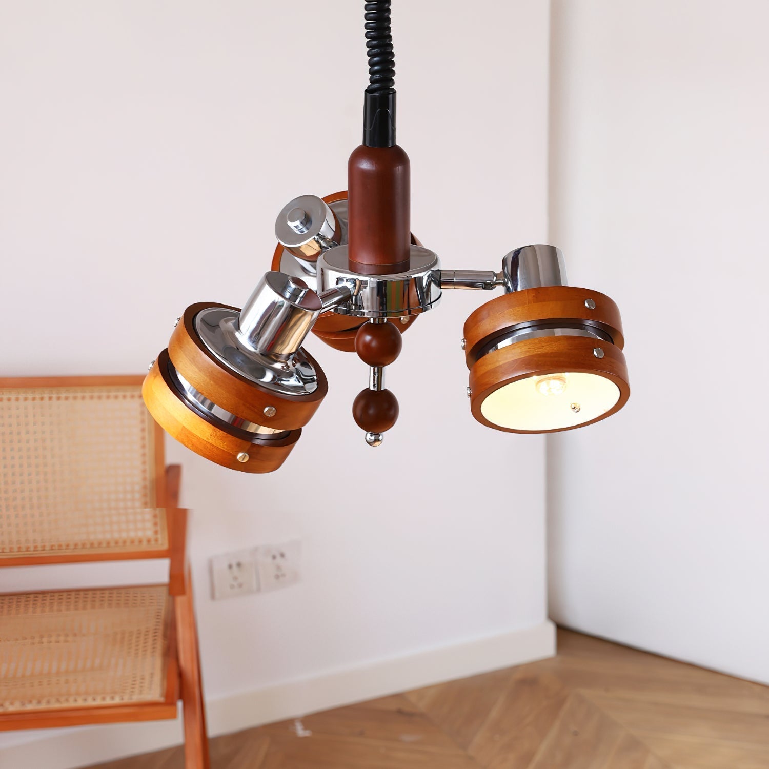 Karry Lustre Bandes en Bois Abat-jours Clairs - Neutralighting