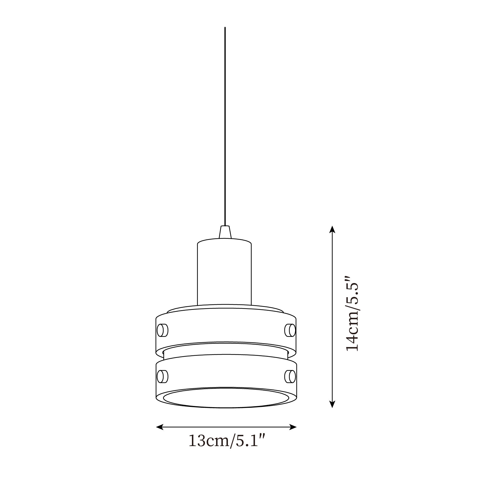 Karry Suspension Chrome Bois - Neutralighting