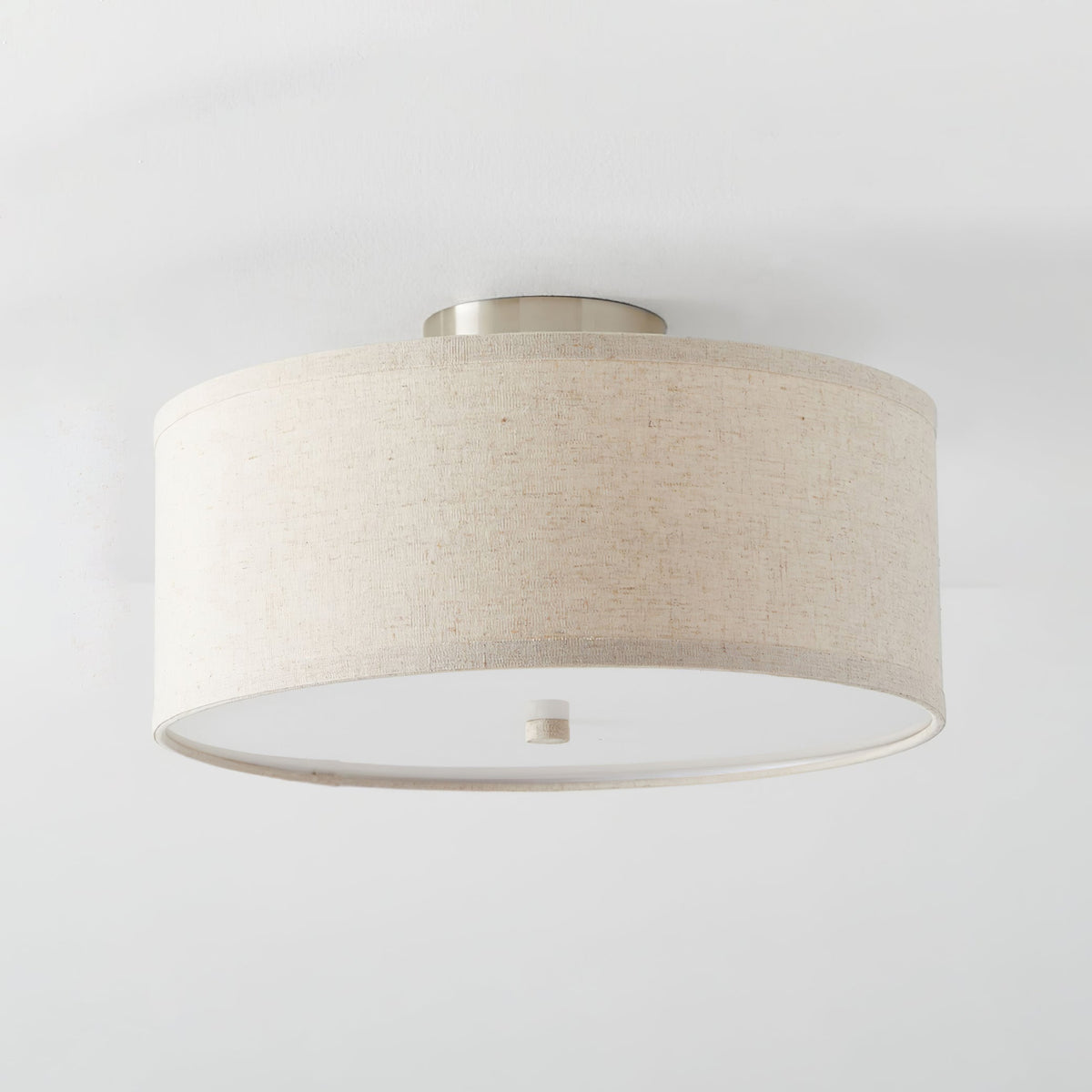 Lustra Plafonnier à Abat-jour en Lin Simple et Élégant - Neutralighting