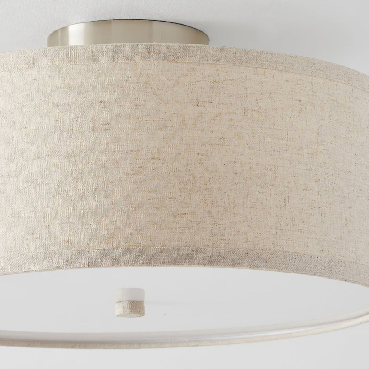 Lustra Plafonnier à Abat-jour en Lin Simple et Élégant - Neutralighting