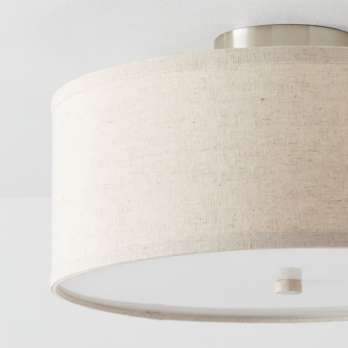 Lustra Plafonnier à Abat-jour en Lin Simple et Élégant - Neutralighting