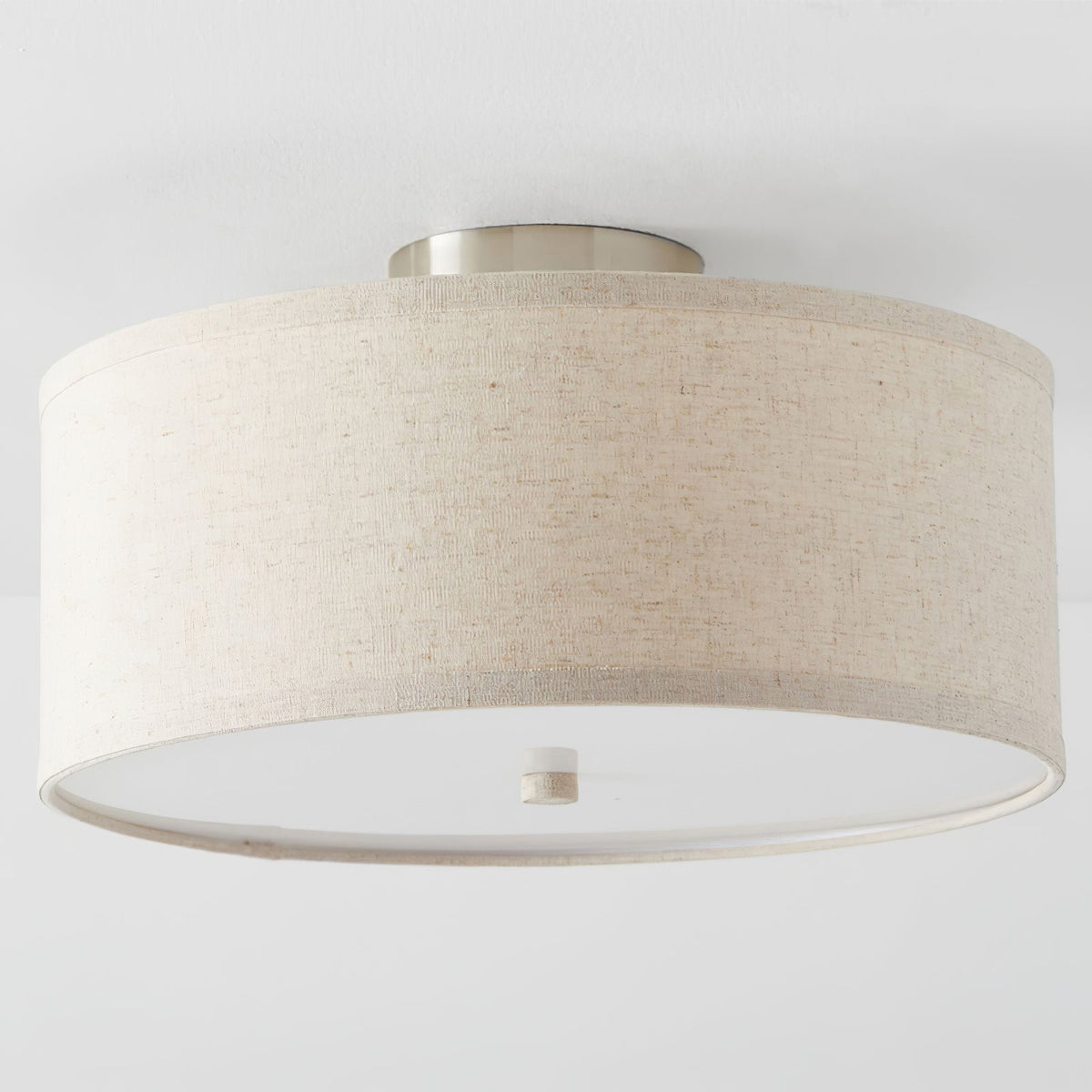 Lustra Plafonnier à Abat-jour en Lin Simple et Élégant - Neutralighting