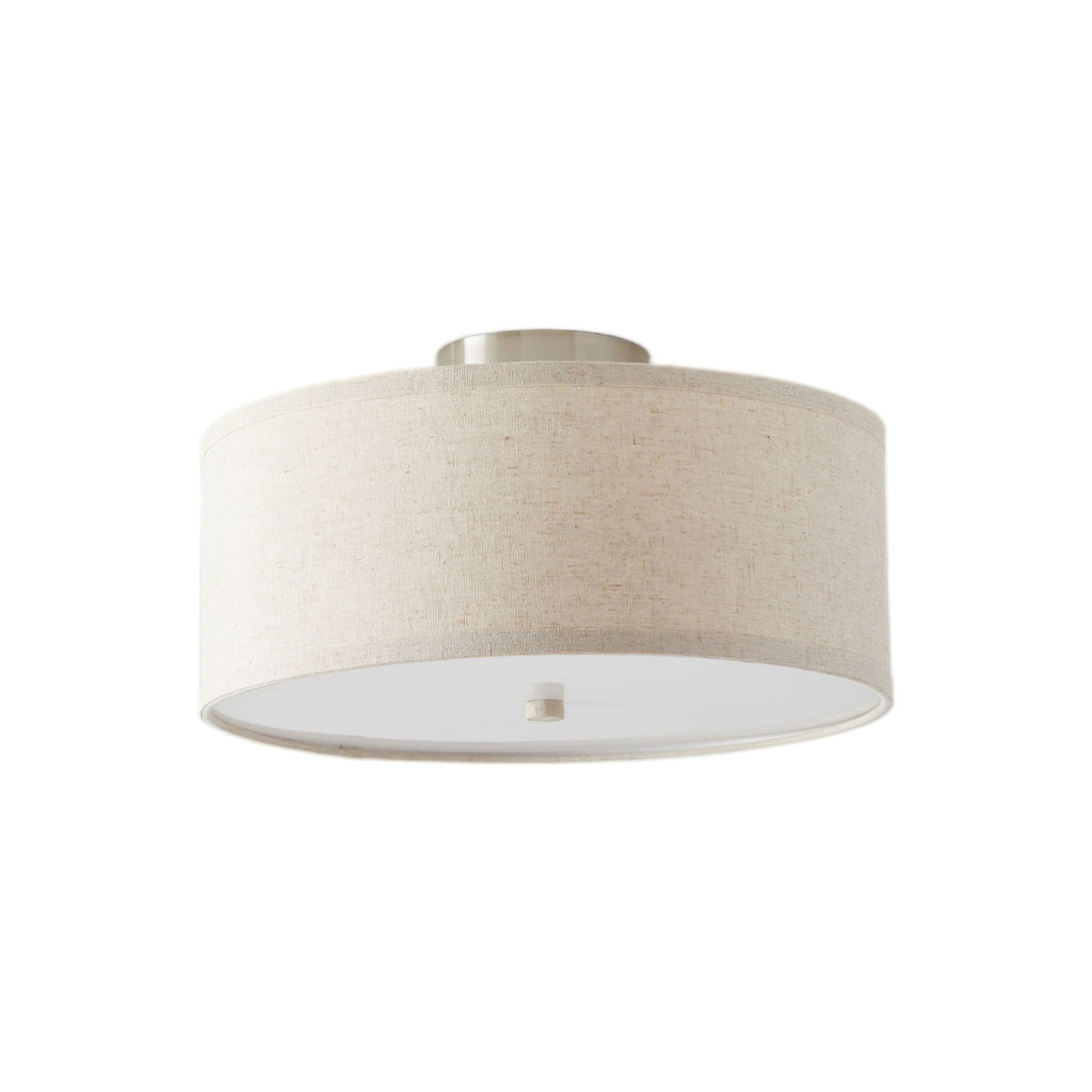 Lustra Plafonnier à Abat-jour en Lin Simple et Élégant - Neutralighting