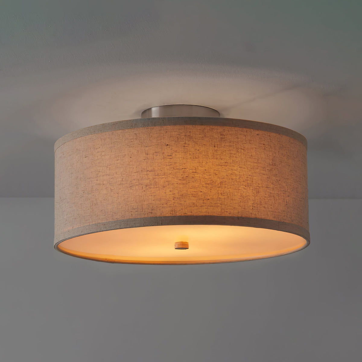 Lustra Plafonnier à Abat-jour en Lin Simple et Élégant - Neutralighting