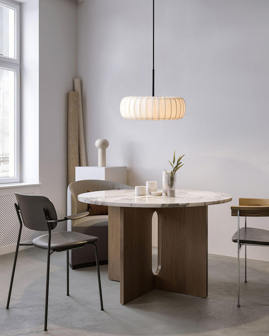 Kathy Lampe Suspendue Tissu Superposée Ronde - Neutralighting