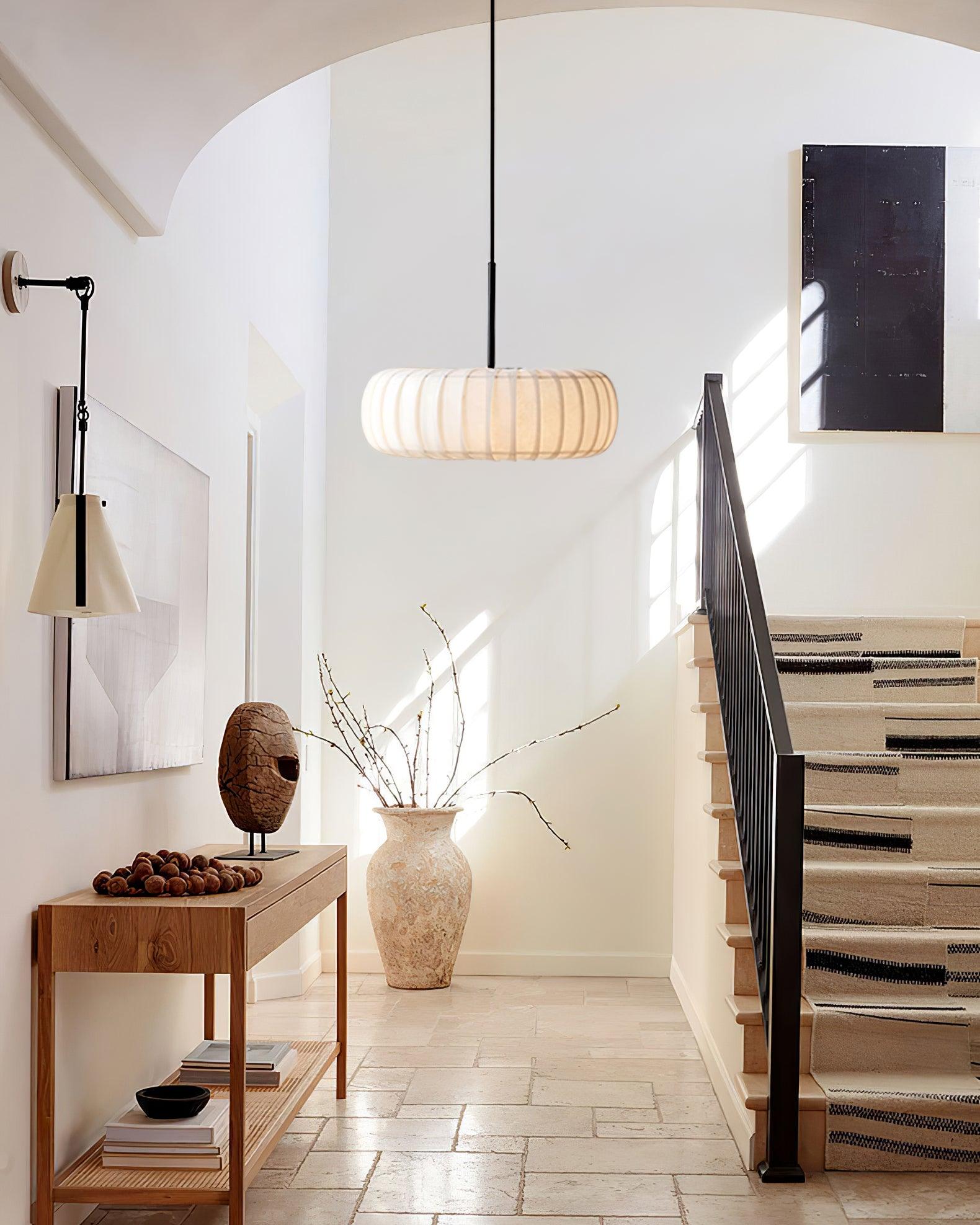 Kathy Lampe Suspendue Tissu Superposée Ronde - Neutralighting