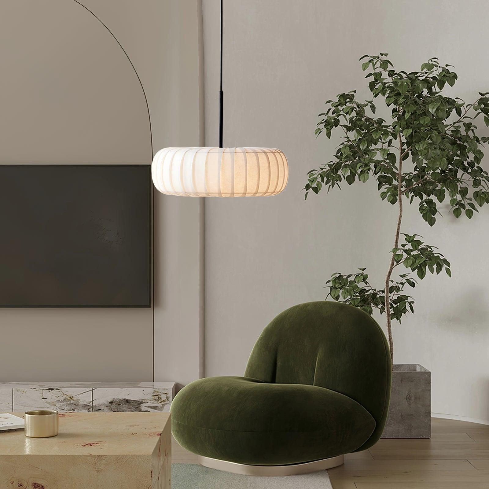 Kathy Lampe Suspendue Tissu Superposée Ronde - Neutralighting
