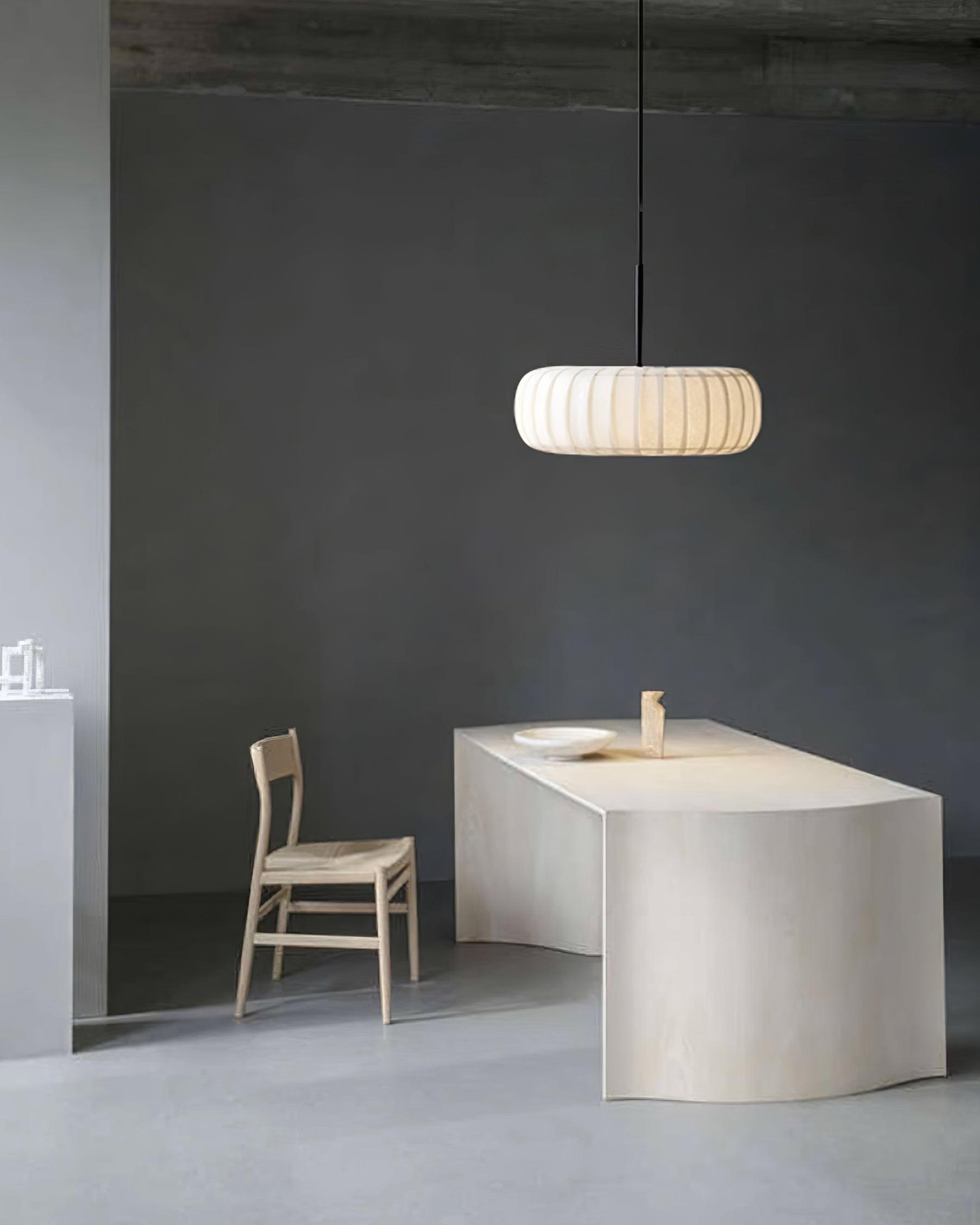 Kathy Lampe Suspendue Tissu Superposée Ronde - Neutralighting
