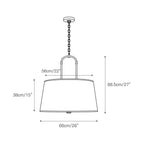 Aurzorora Vintage Industrial Brass Fabric Pendant Lamp - Neutralighting