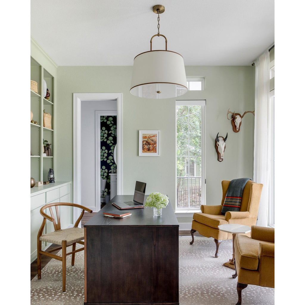 Aurzorora Vintage Industrial Brass Fabric Pendant Lamp - Neutralighting