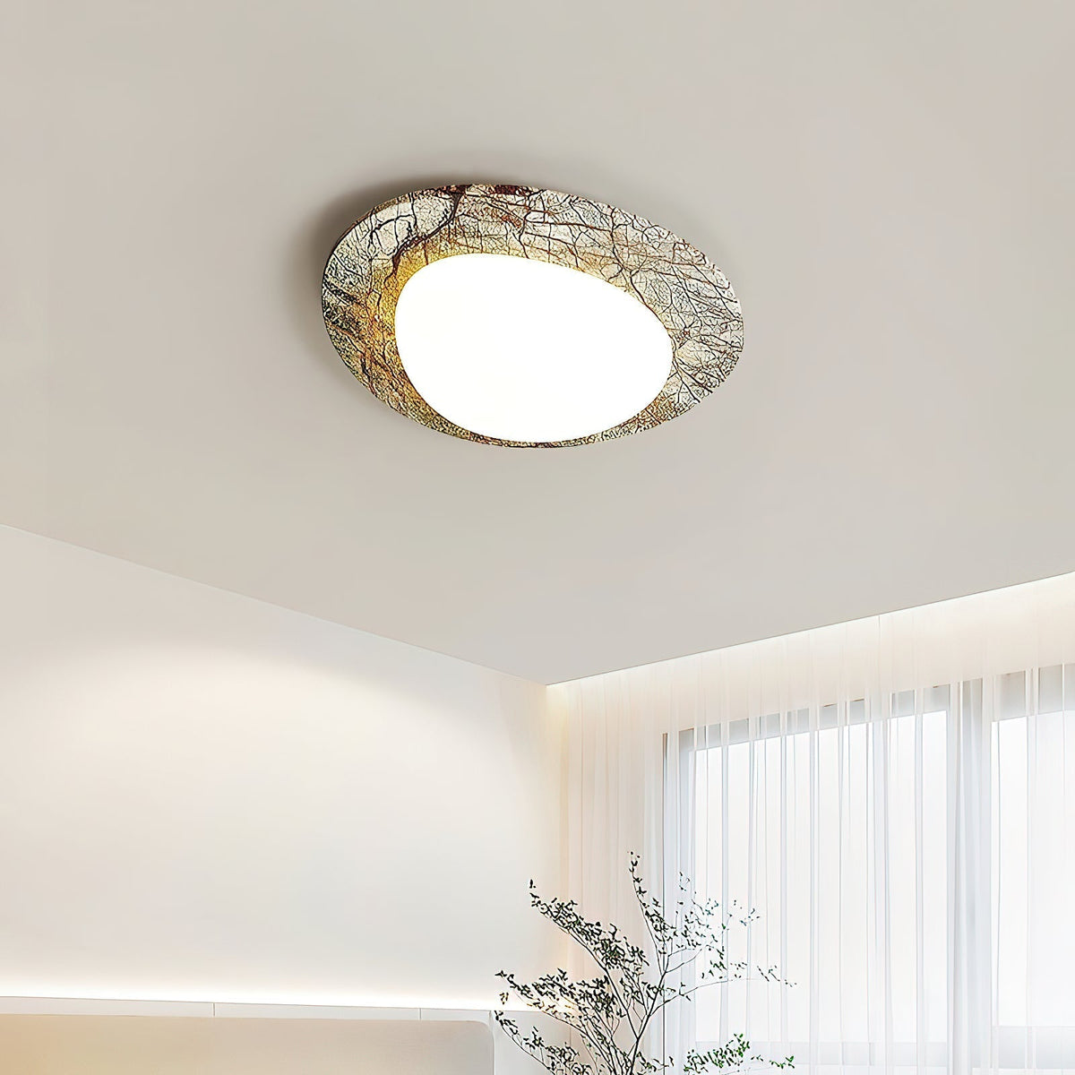 Cishaora Lampe Plafonnier Marbre Blanc Minimaliste Moderne - Neutralighting