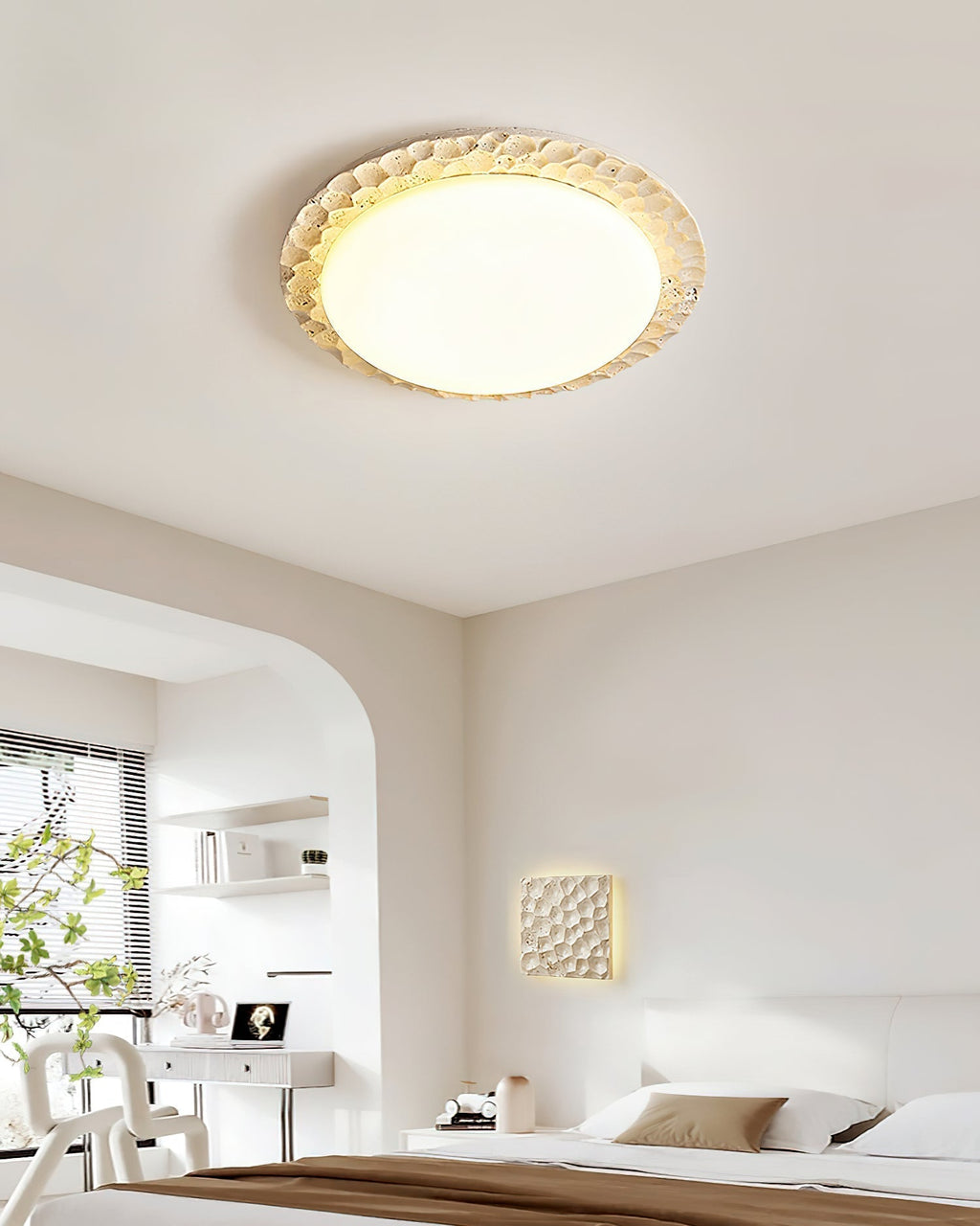 Ritta Plafonnier Travertin Dôme - Neutralighting