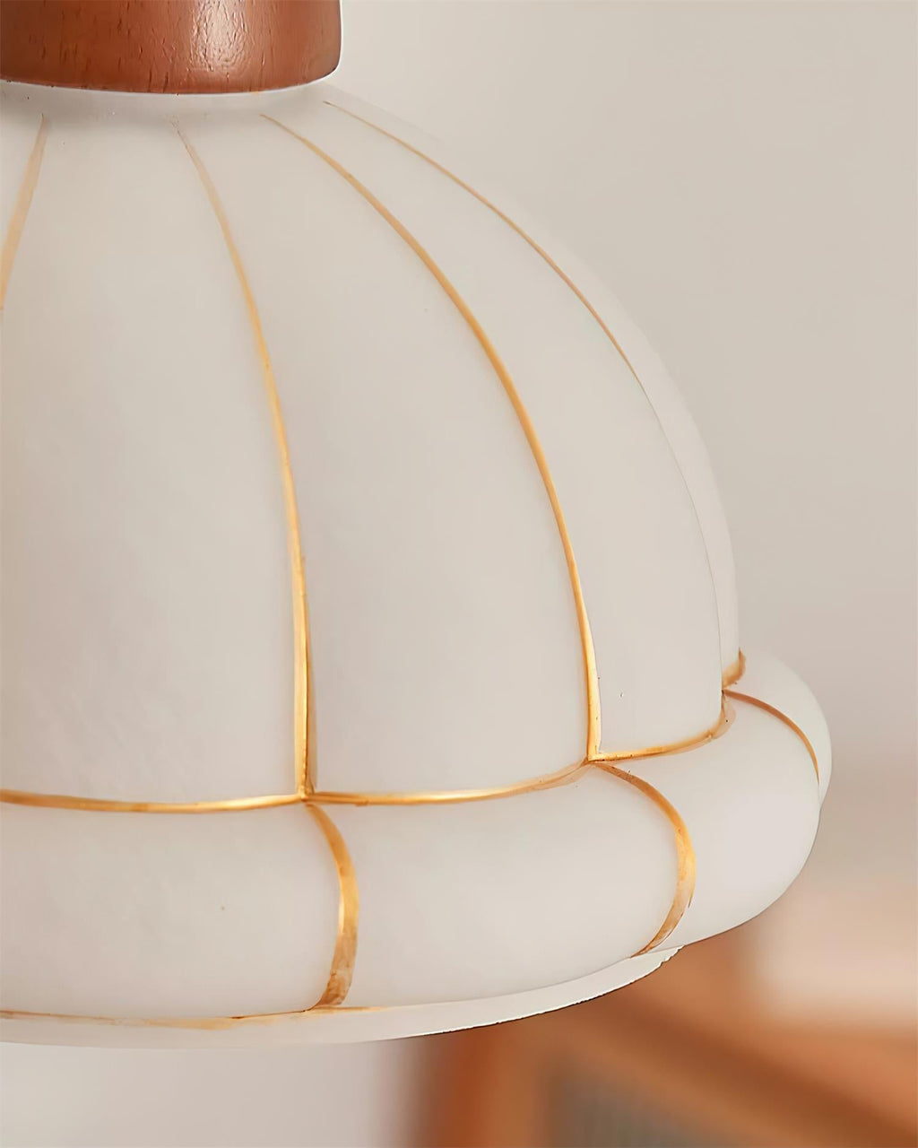 Lampe Suspendue Avec Abat-jour en Verre et Accents en Bois de Noyer Minimaliste - Neutralighting