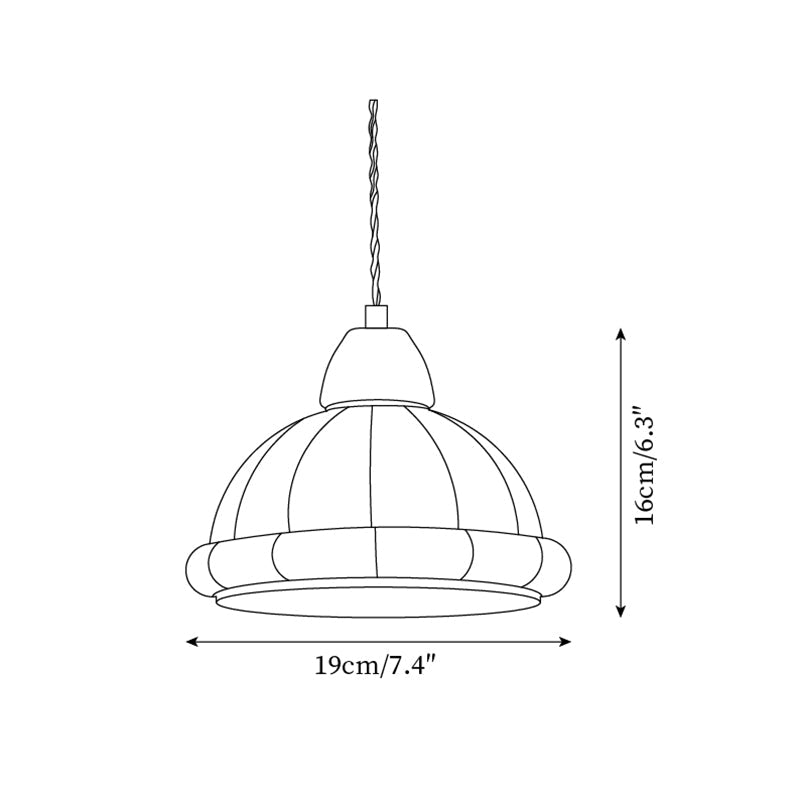 Lampe Suspendue Avec Abat-jour en Verre et Accents en Bois de Noyer Minimaliste - Neutralighting