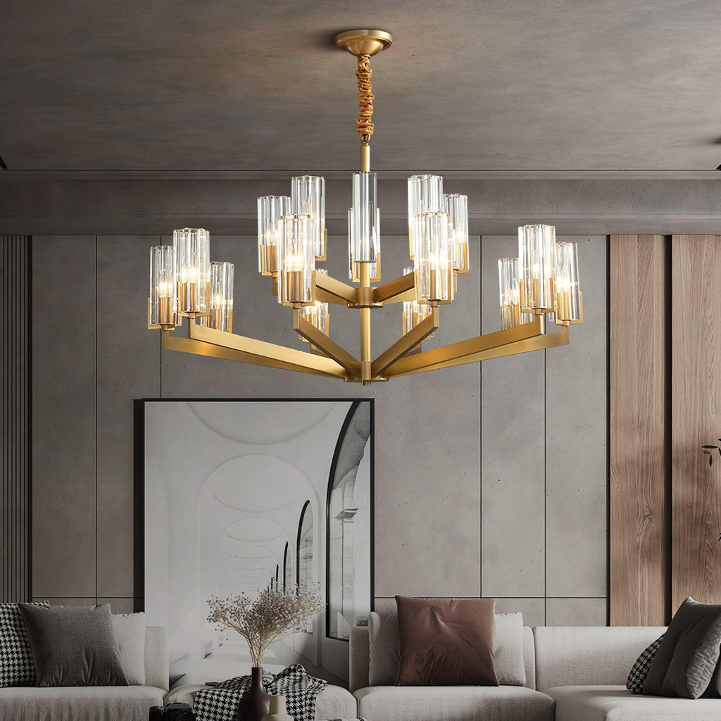 Lustra Chandelier Laiton Verre Moderne - Neutralighting
