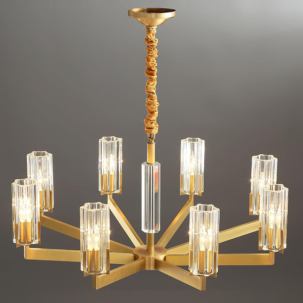 Lustra Chandelier Laiton Verre Moderne - Neutralighting