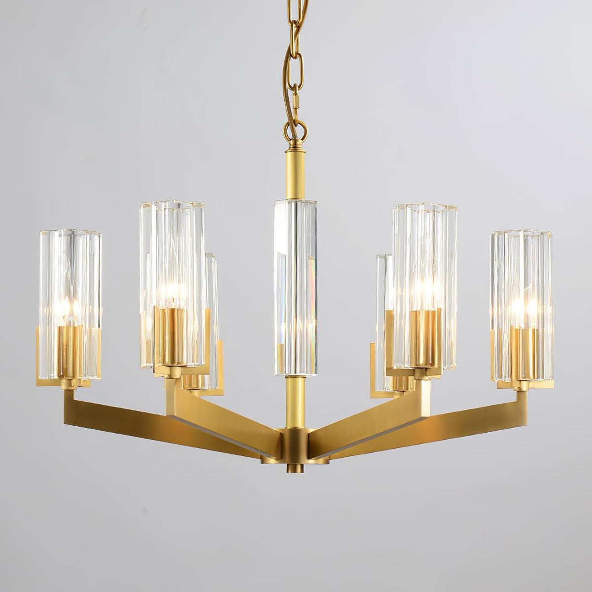 Lustra Chandelier Laiton Verre Moderne - Neutralighting