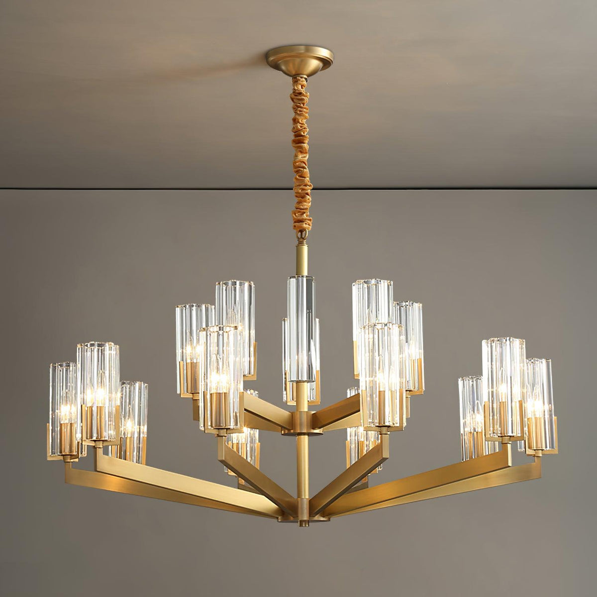 Lustra Chandelier Laiton Verre Moderne - Neutralighting