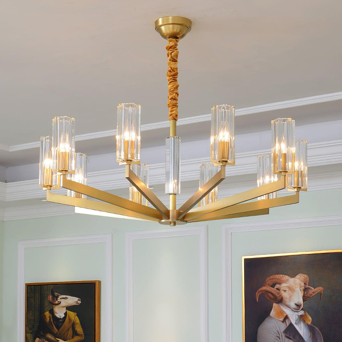 Lustra Chandelier Laiton Verre Moderne - Neutralighting