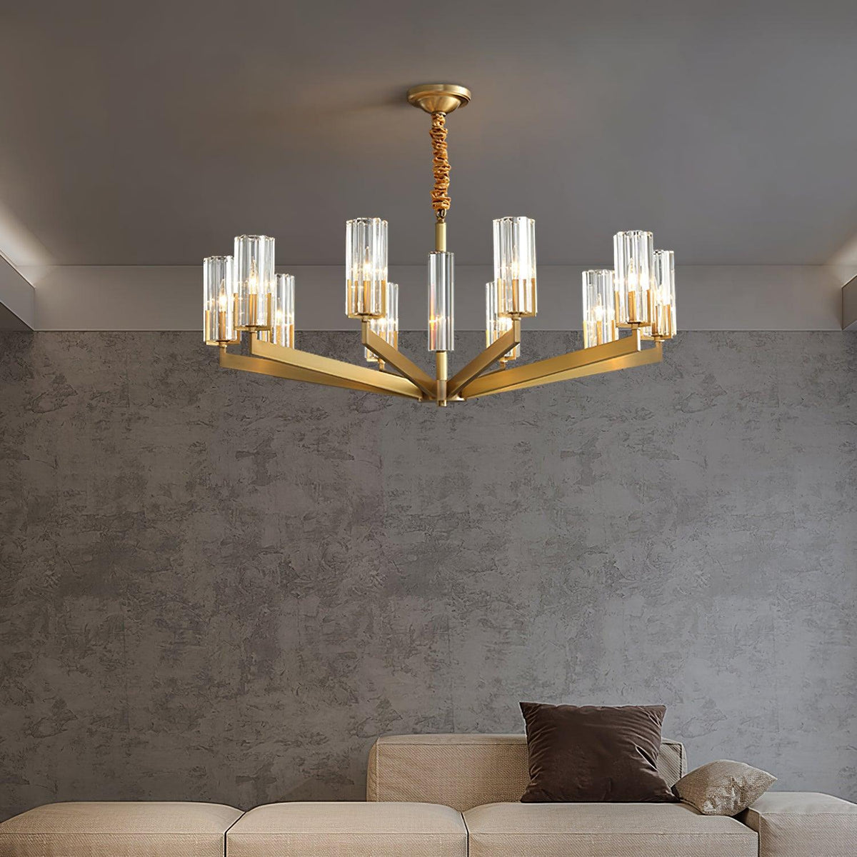 Lustra Chandelier Laiton Verre Moderne - Neutralighting