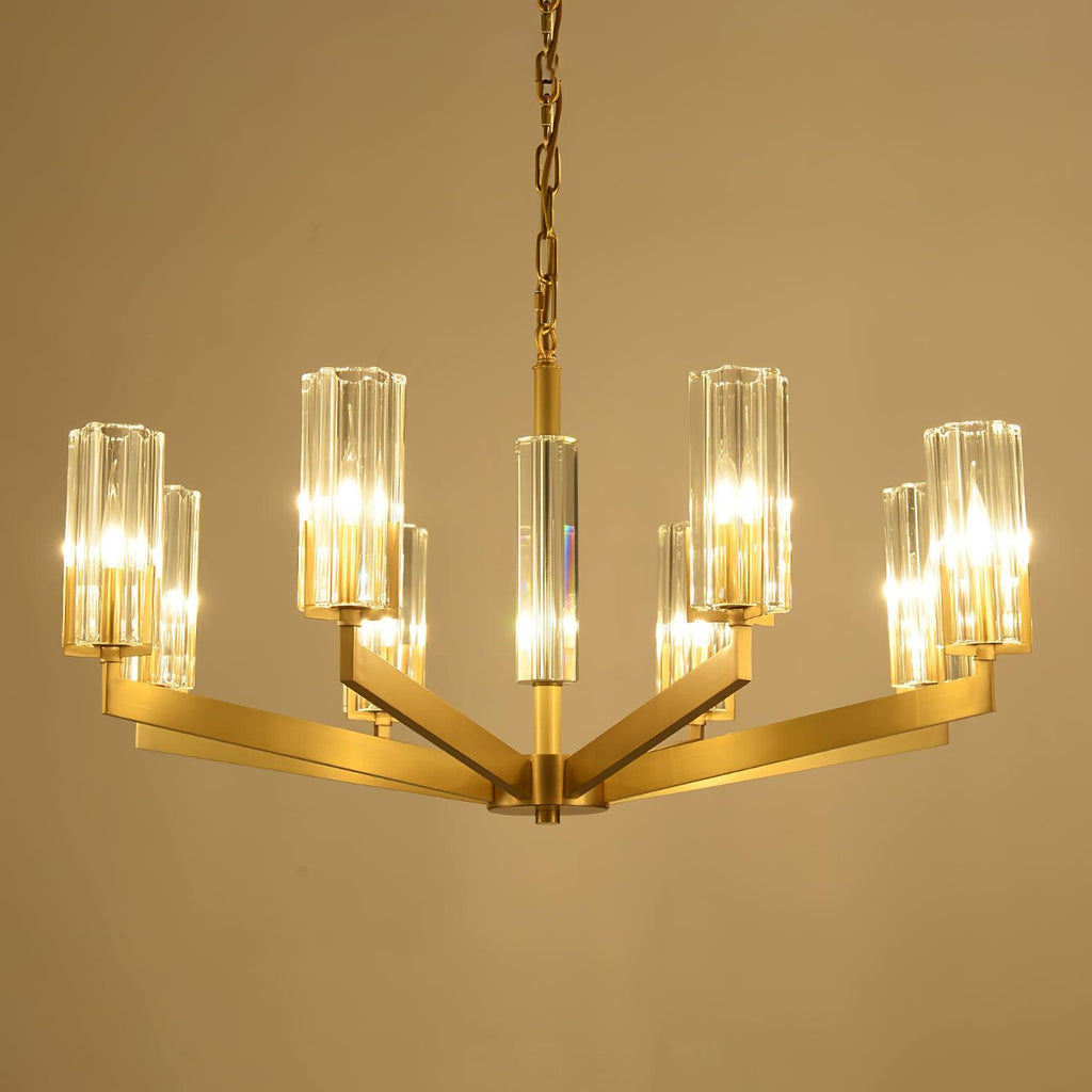 Lustra Chandelier Laiton Verre Moderne - Neutralighting