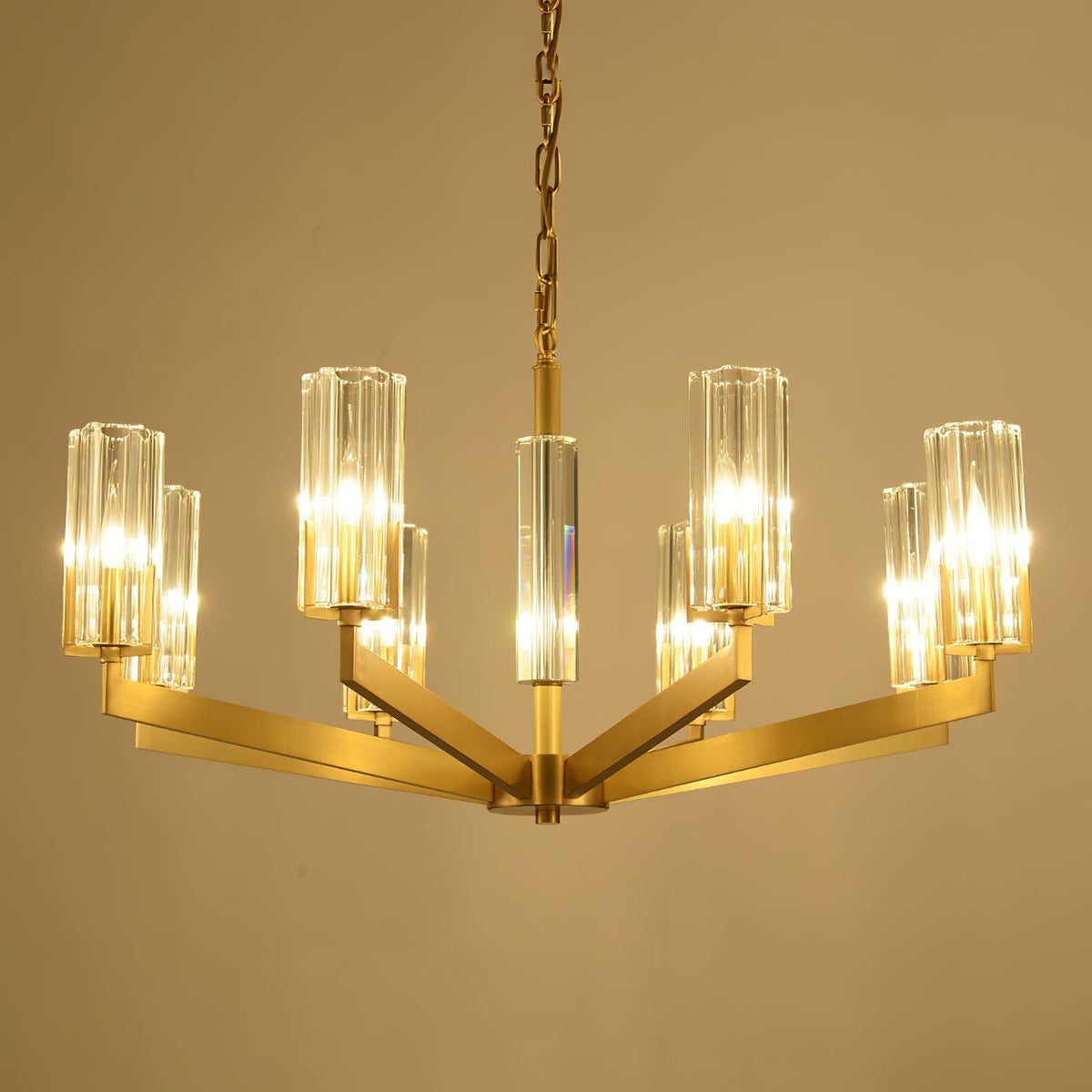 Lustra Chandelier Laiton Verre Moderne - Neutralighting