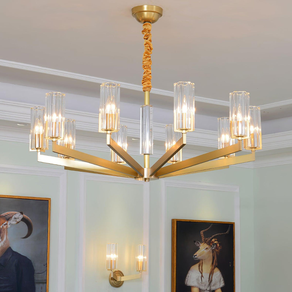 Lustra Chandelier Laiton Verre Moderne - Neutralighting