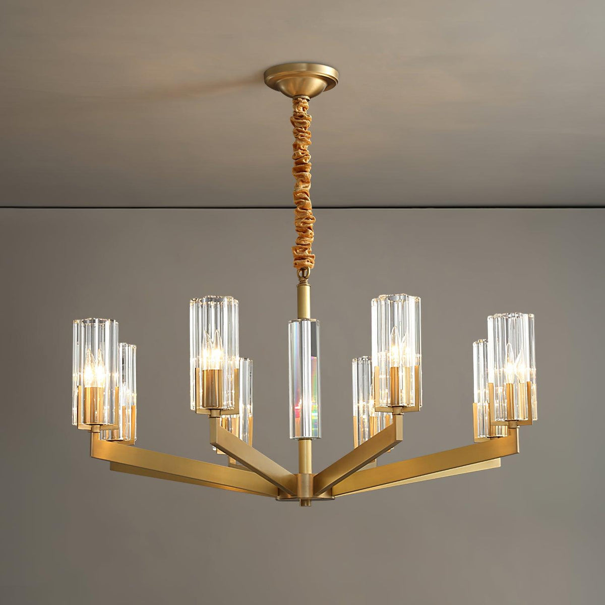Lustra Chandelier Laiton Verre Moderne - Neutralighting