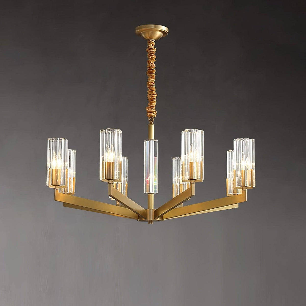 Lustra Chandelier Laiton Verre Moderne - Neutralighting