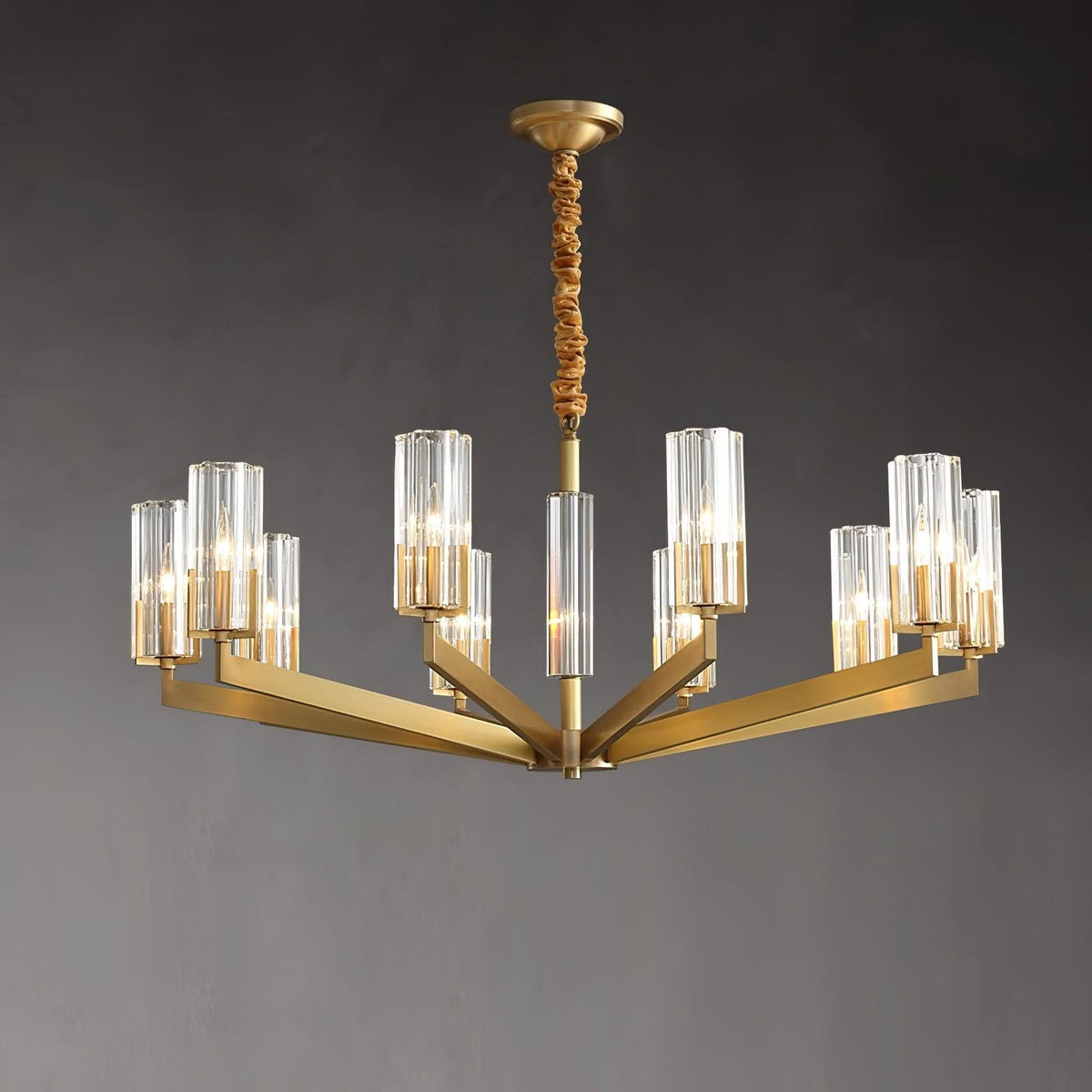 Lustra Chandelier Laiton Verre Moderne - Neutralighting