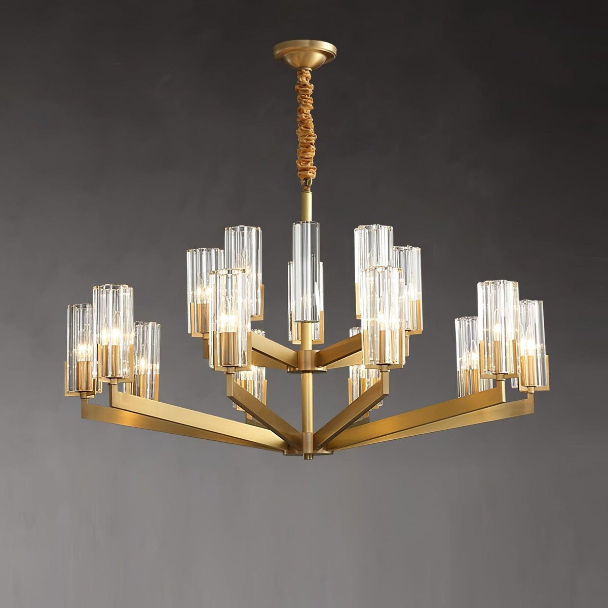 Lustra Chandelier Laiton Verre Moderne - Neutralighting