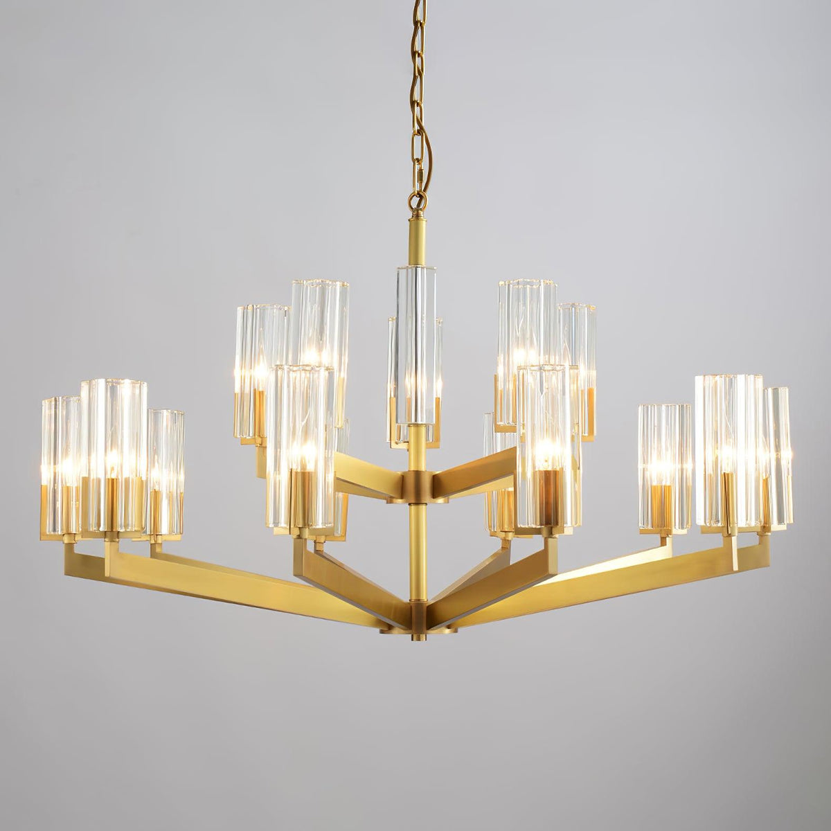 Lustra Chandelier Laiton Verre Moderne - Neutralighting