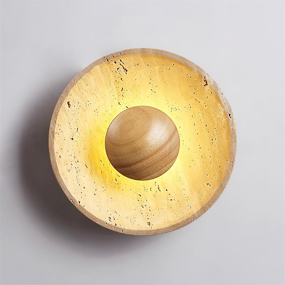 Gionne Applique Murale en Bois et Travertin - Neutralighting